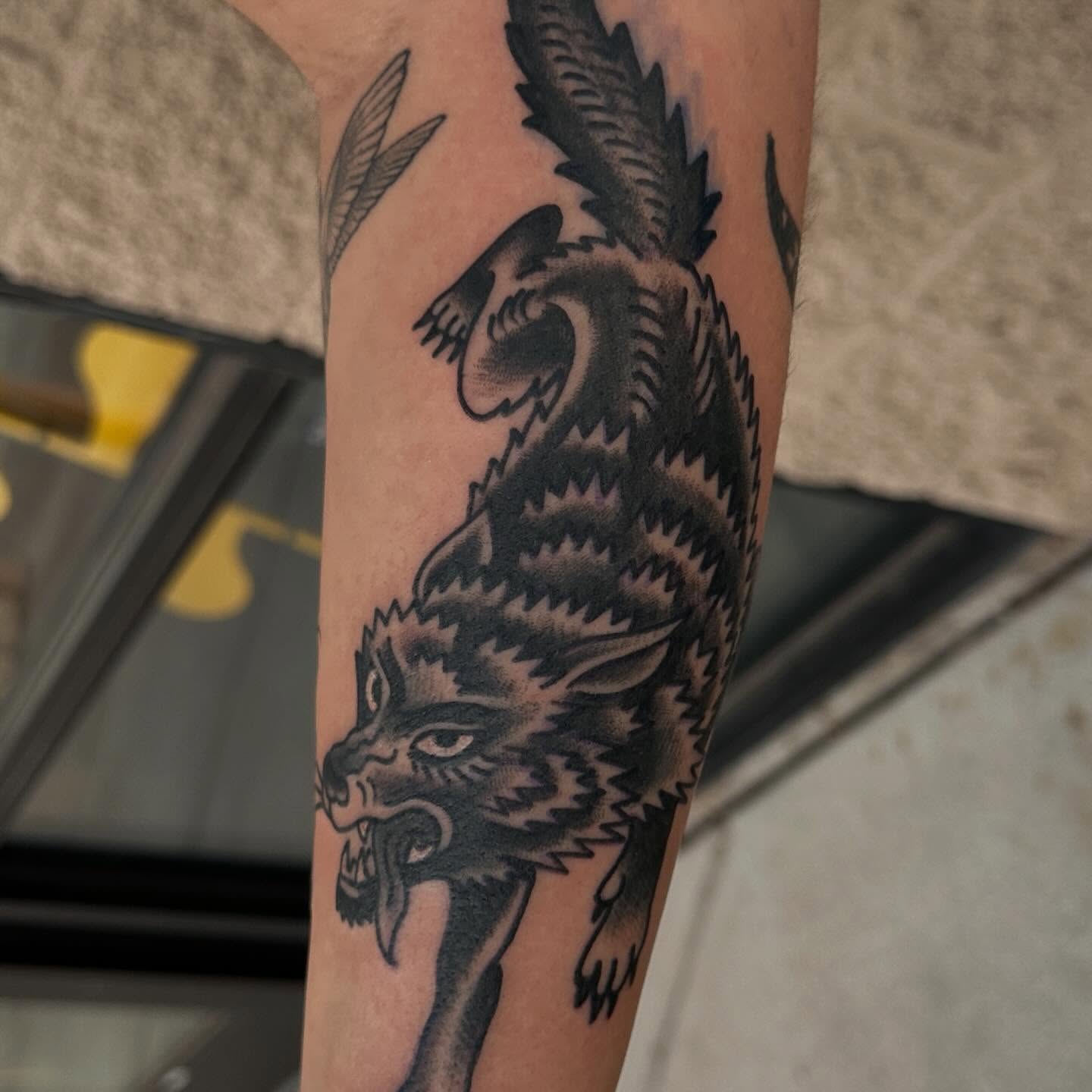Tattoo by @bryce_d_tattoos — black_and_grey