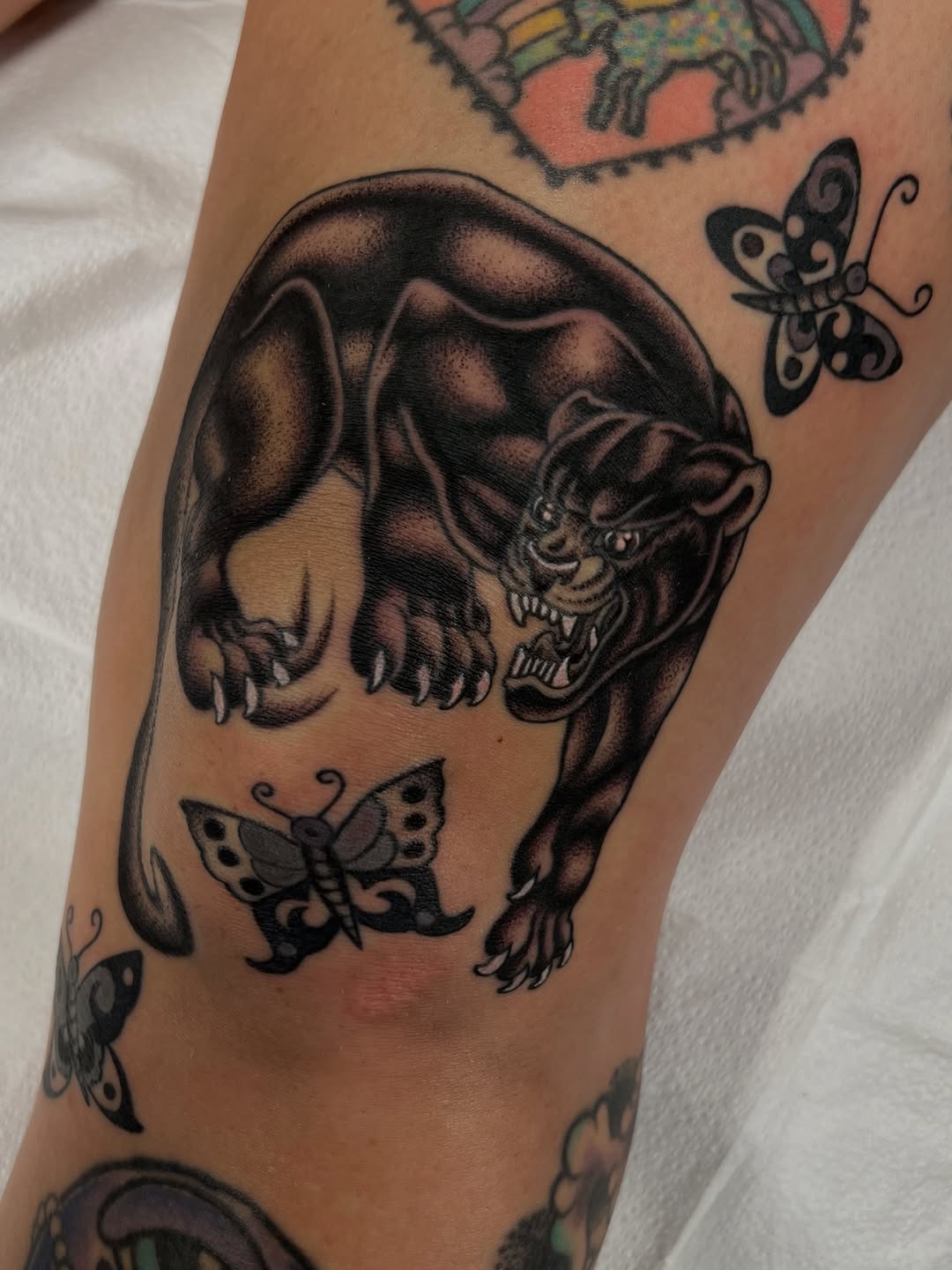 Tattoo by @maplestattoo — black_and_grey, dotwork