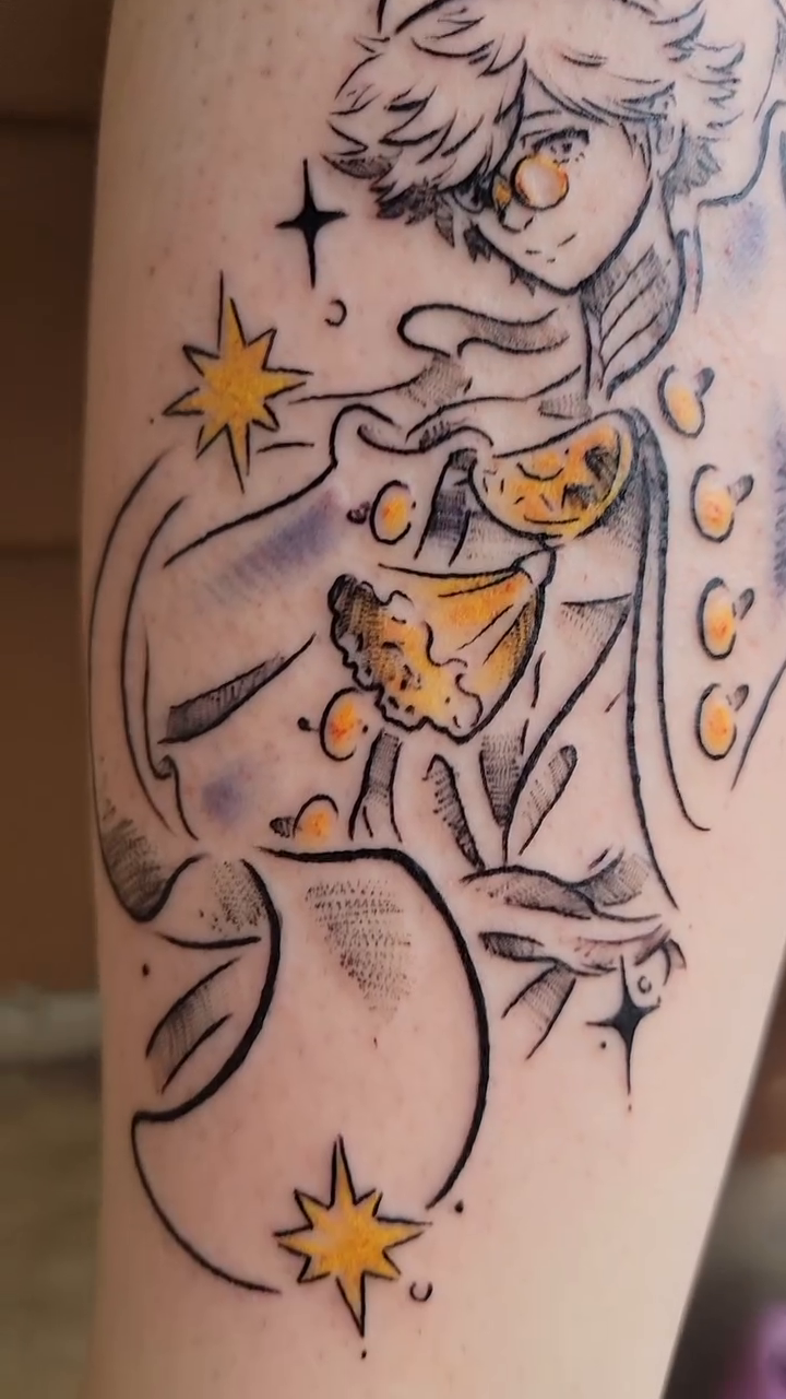 Tattoo by @ladyj_tattoos — fine_line, anime
