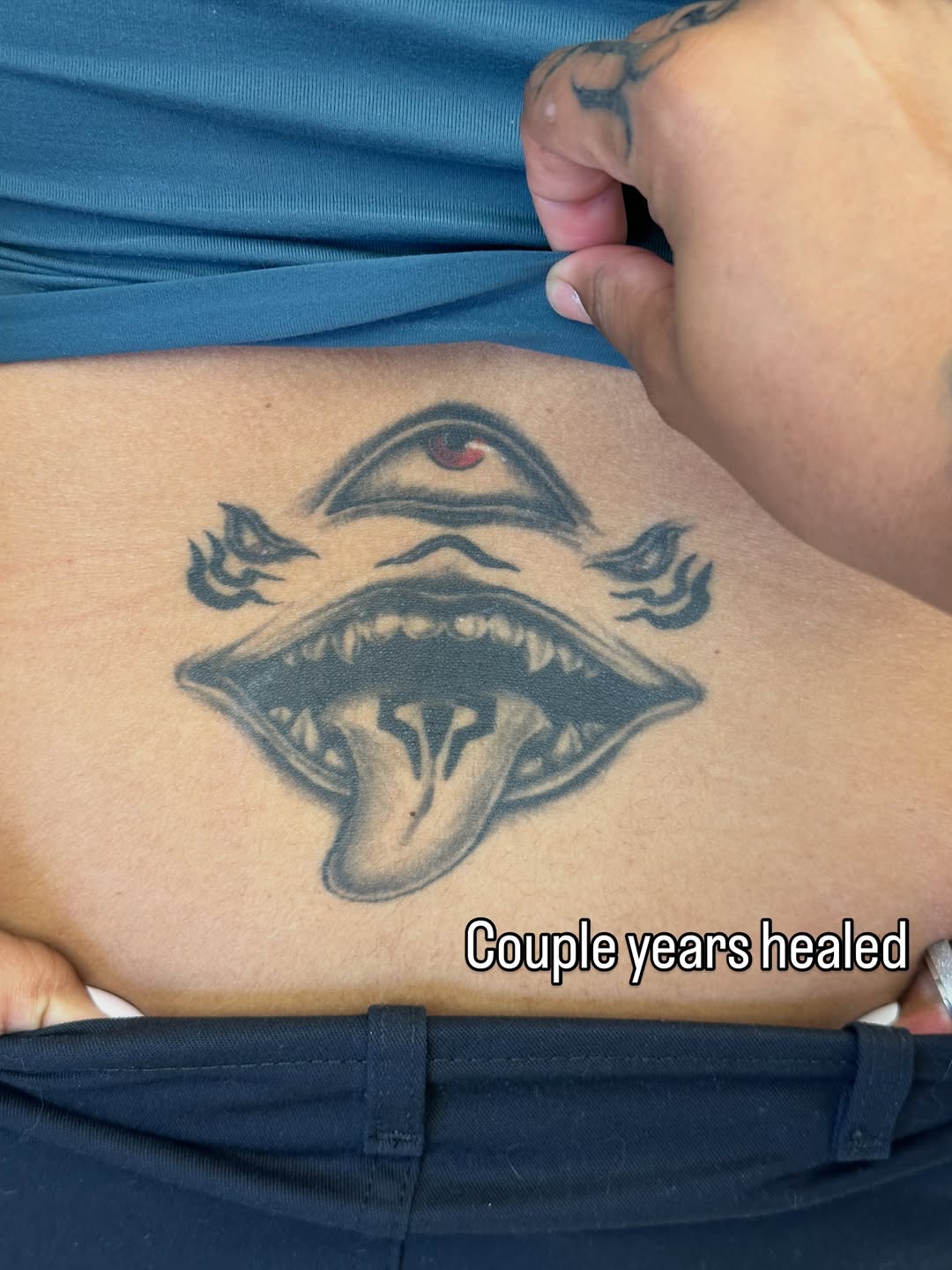 Tattoo by @mialaynetattoo — black_and_grey, dark_realism