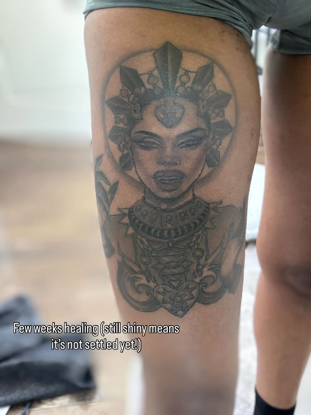 Tattoo by @mialaynetattoo — black_and_grey, realism