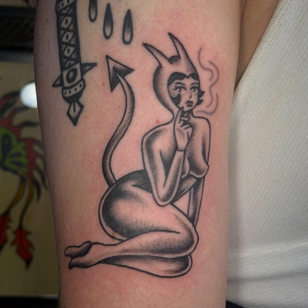 Tattoo by @goodpickenstattoo — american_traditional, black_and_grey
