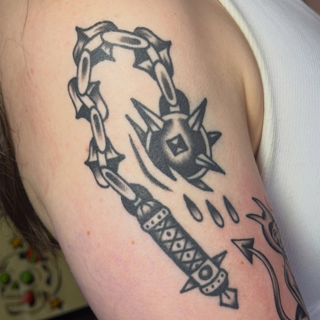 Tattoo by @goodpickenstattoo — american_traditional, black_and_grey