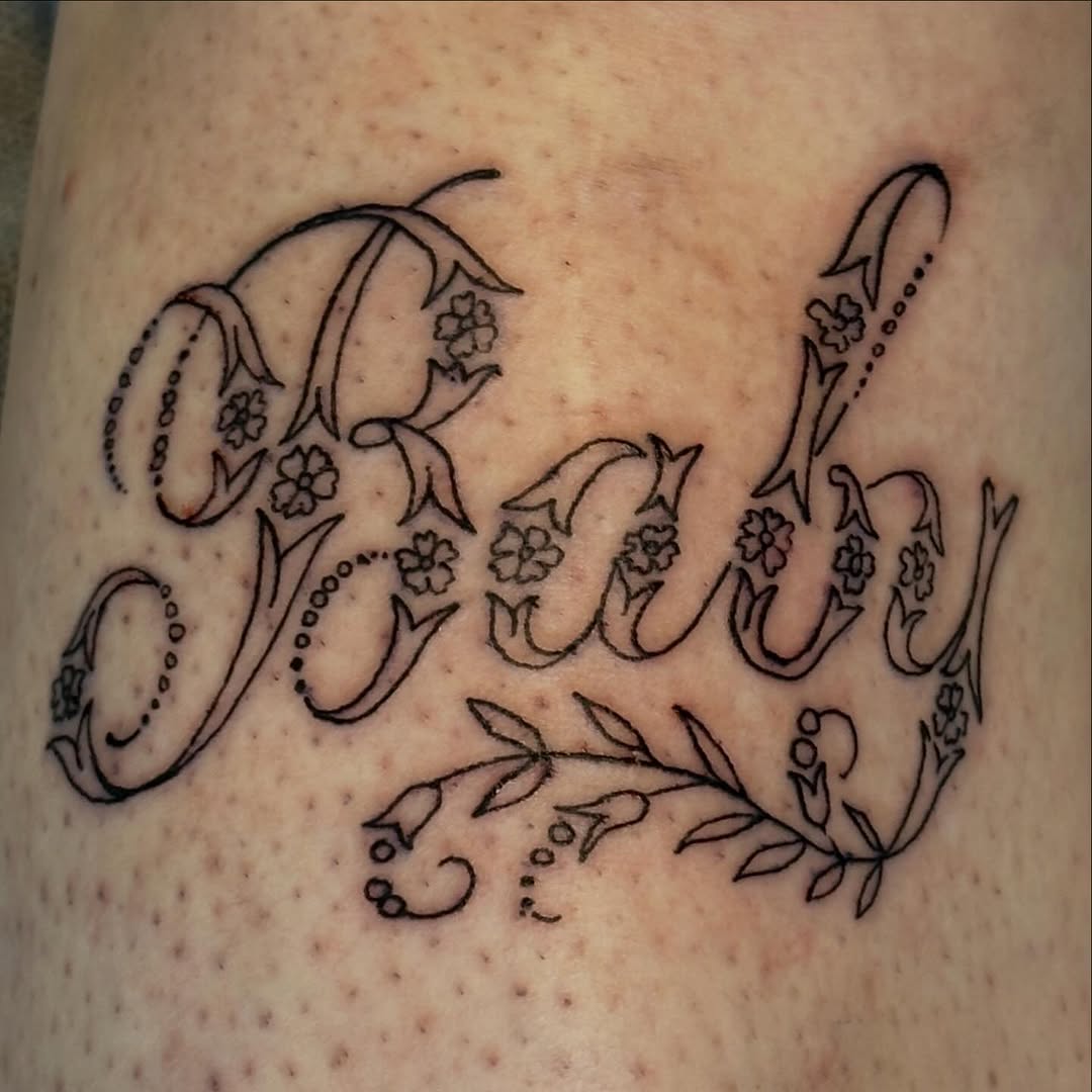 Tattoo by @_vessel_art — lettering_script, fine_line