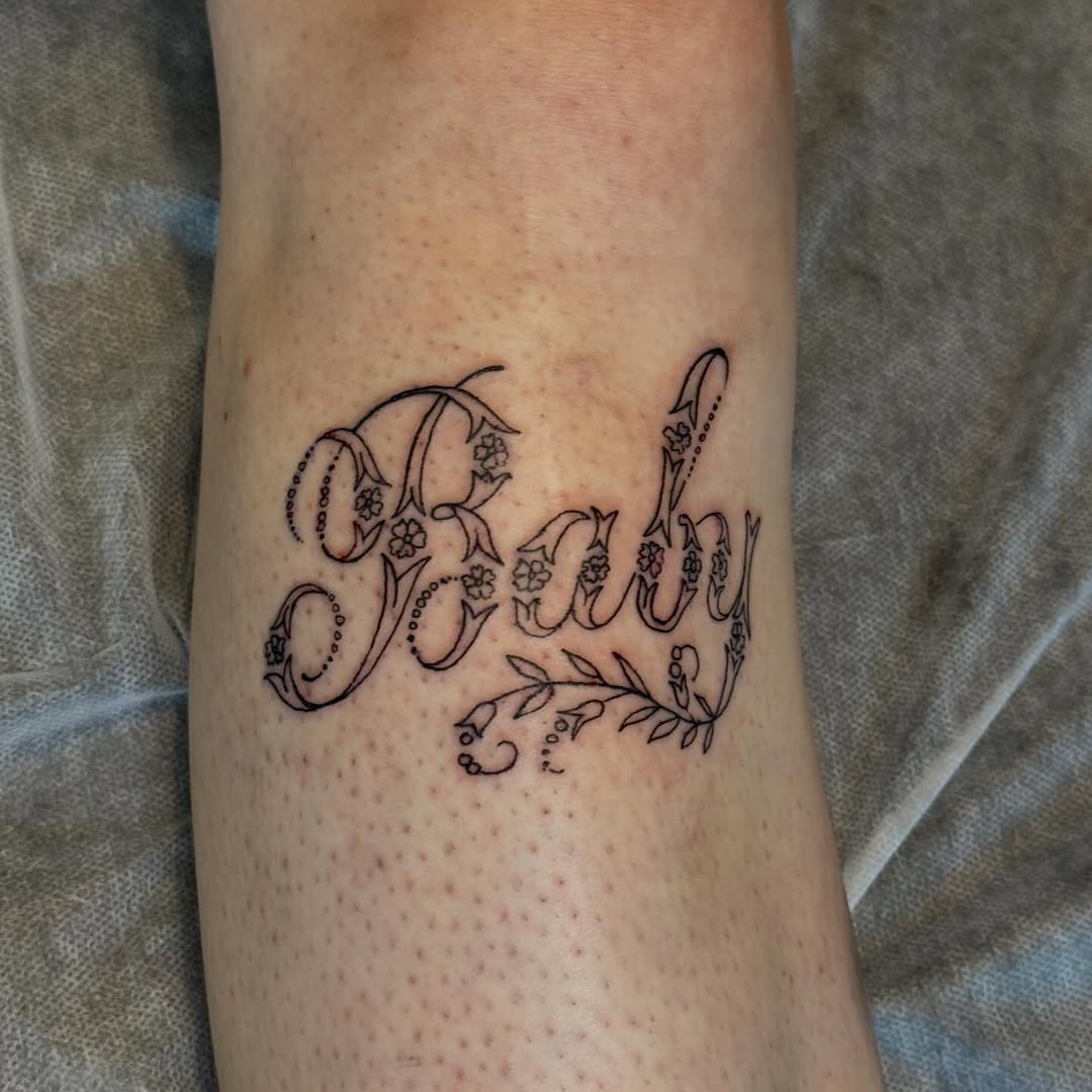 Tattoo by @_vessel_art — lettering_script, fine_line