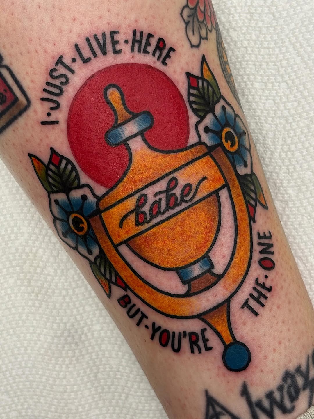 Tattoo by @dakotaherman — american_traditional, lettering_script
