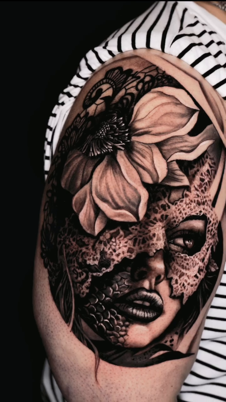 Tattoo by @pango_tattoo — realism, black_and_grey