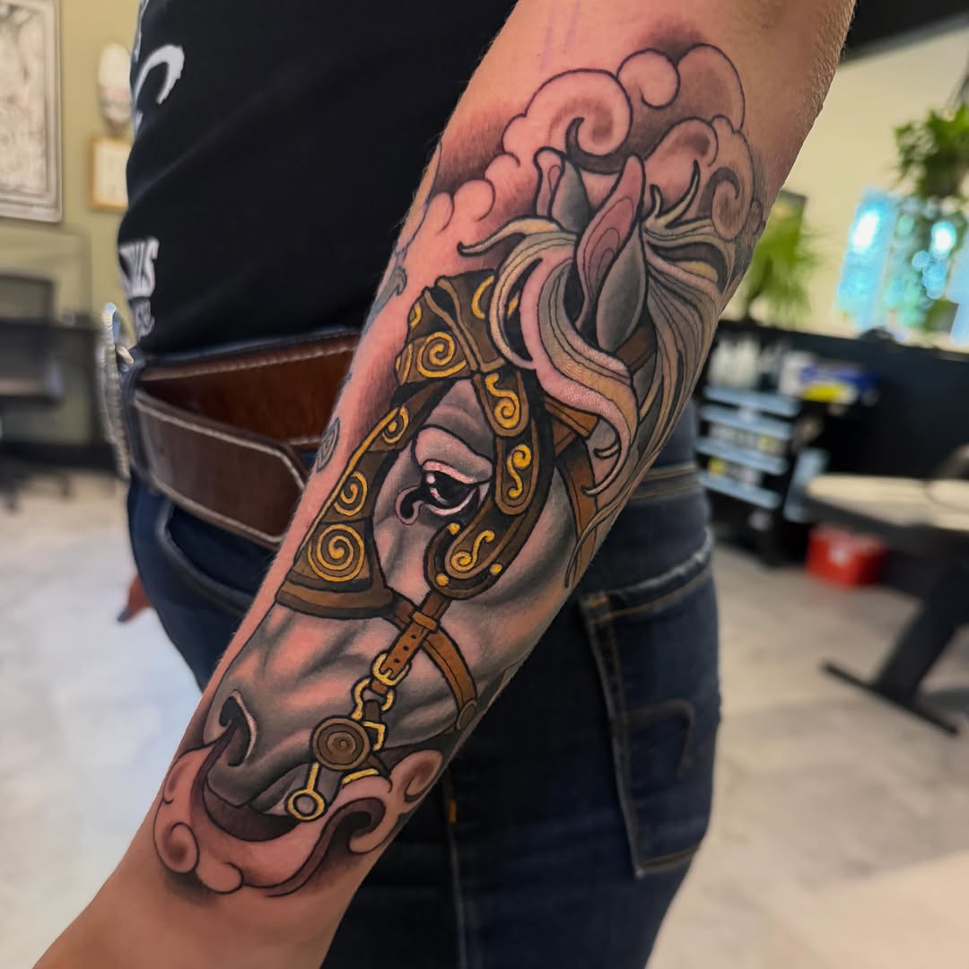Tattoo by @kylebehrtattoos — realism, black_and_grey