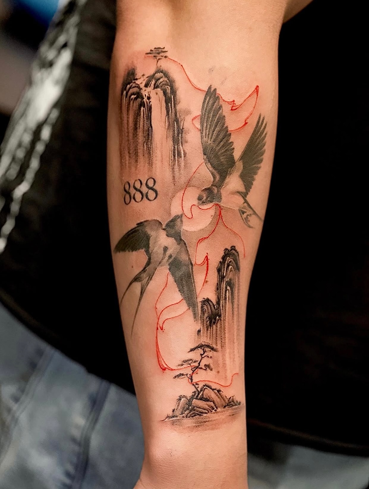 Tattoo by @d.w._modoink — black_and_grey