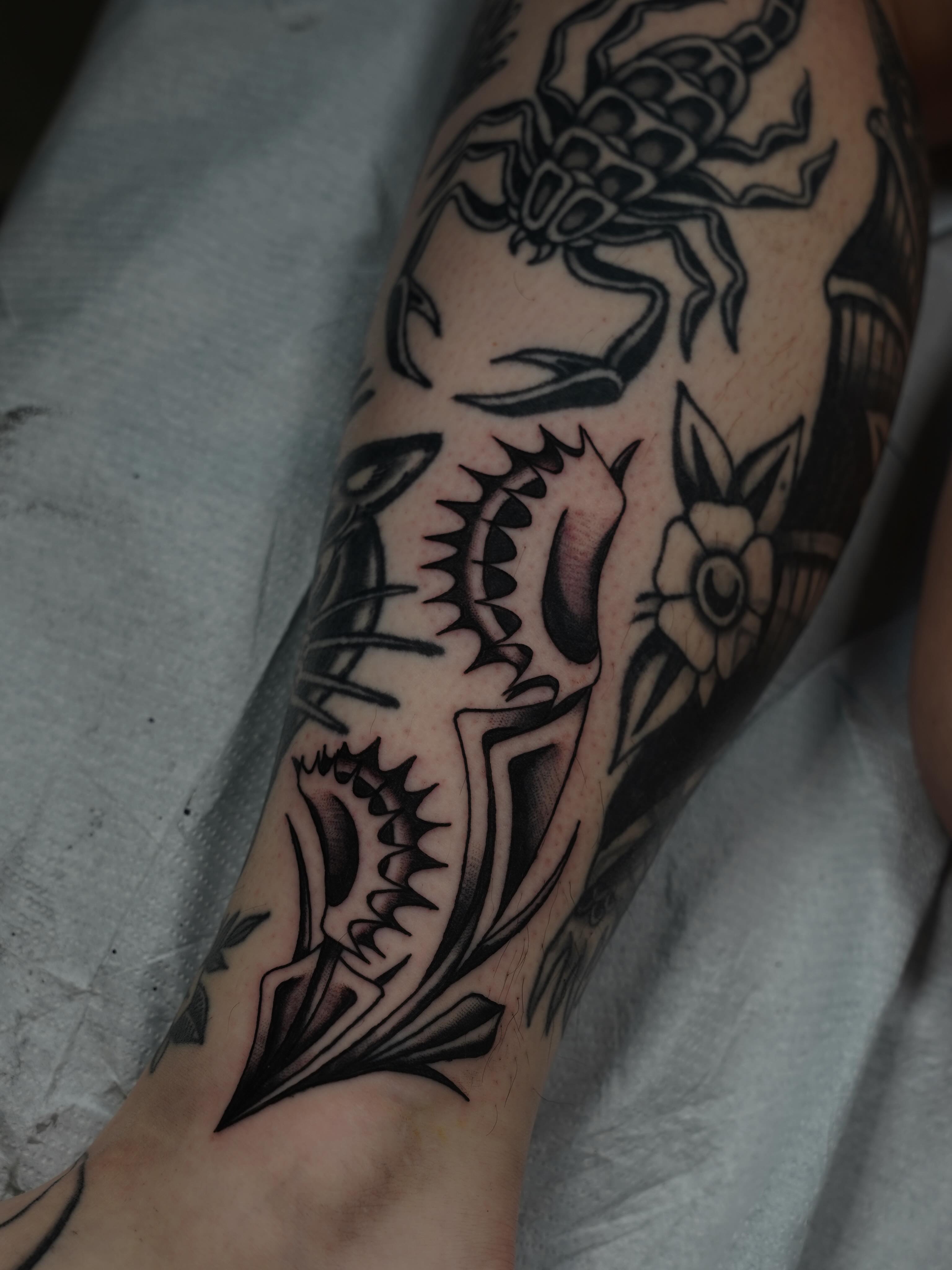 Tattoo by @joana.tattooer — black_and_grey