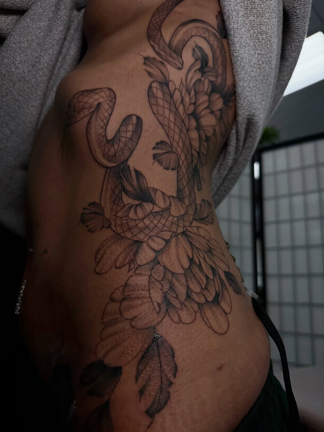 Tattoo by @chloew_tattoos — black_and_grey, realism