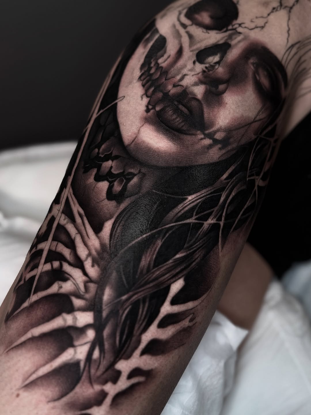 Tattoo by @beckyleetattoos — black_and_grey, realism