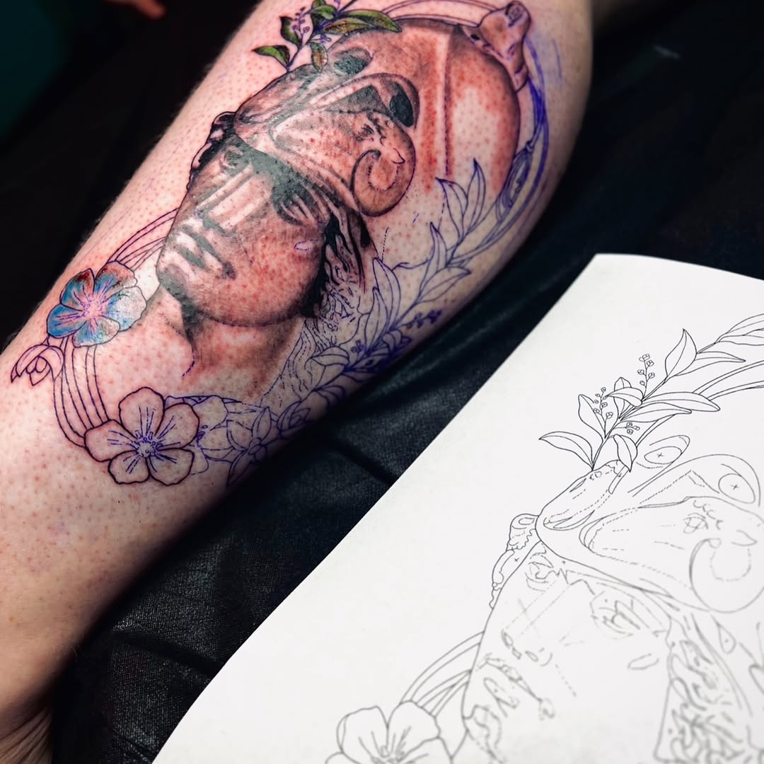 Tattoo by @sydneyrosetattoos — realism, black_and_grey