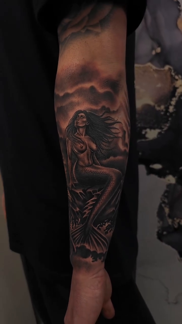 Tattoo by @kickz_tattoos — realism, black_and_grey