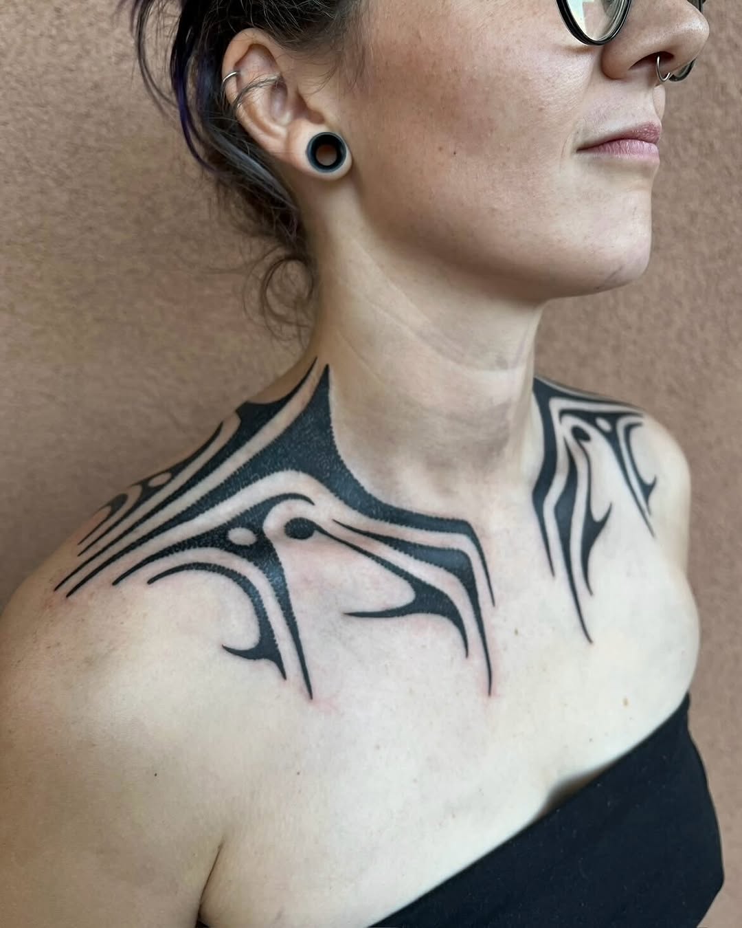 Tattoo by @katnoirink — tribal, blackwork