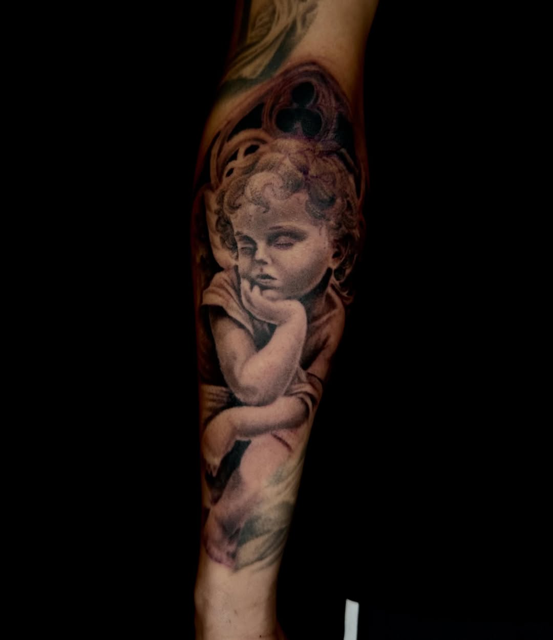 Tattoo by @forbidden_skin_designs — realism, black_and_grey