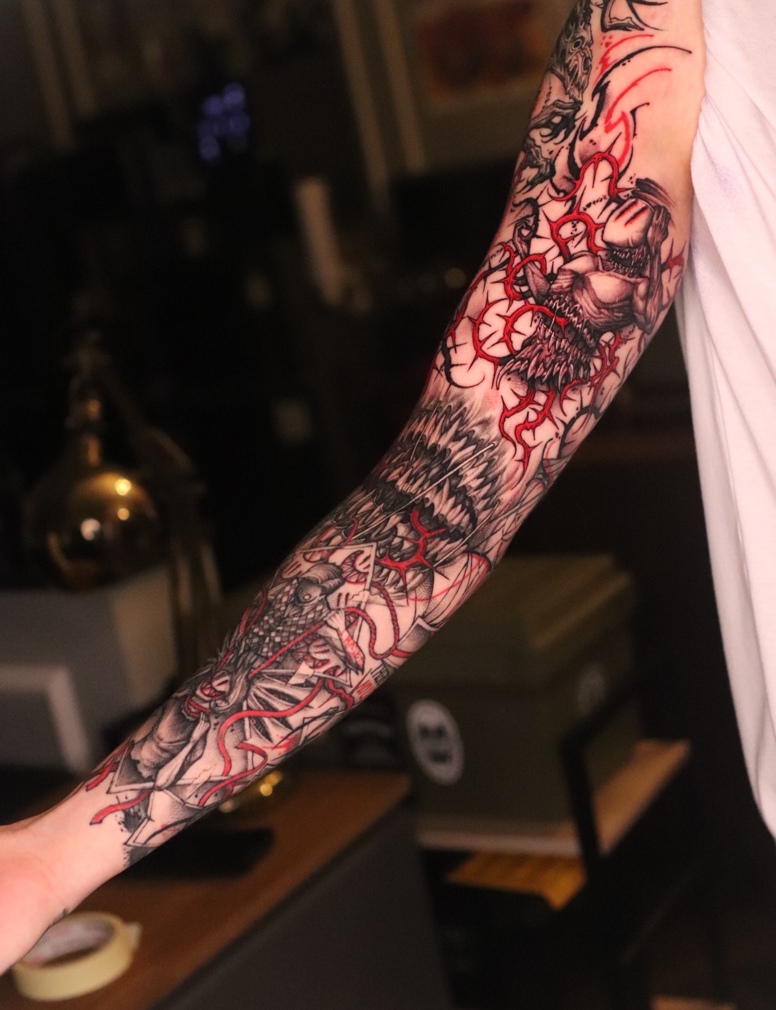 Tattoo by @tattooist_twoface — american_traditional, dark_realism