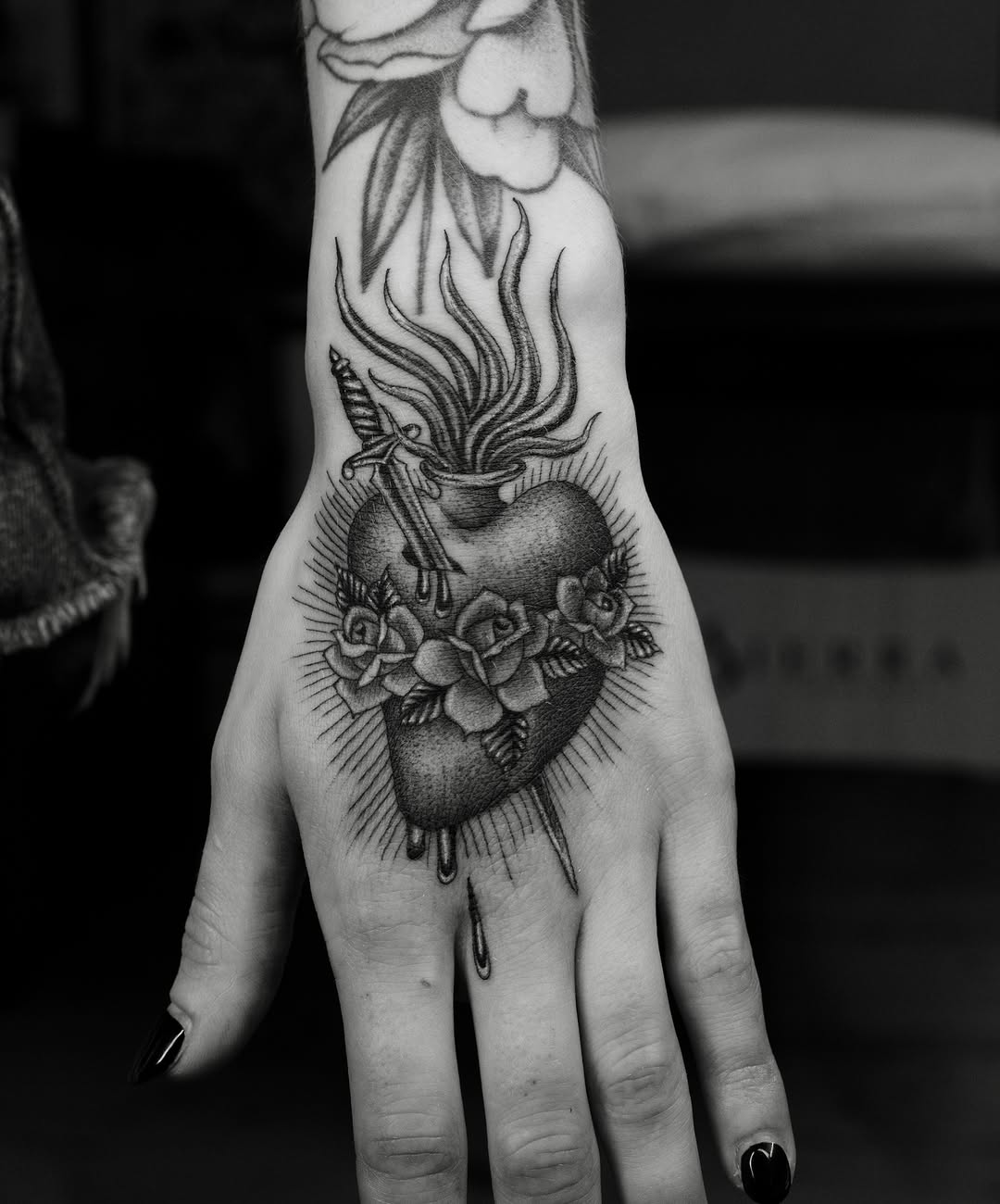 Tattoo by @michelle.chamerlik โ black_and_grey, american_traditional