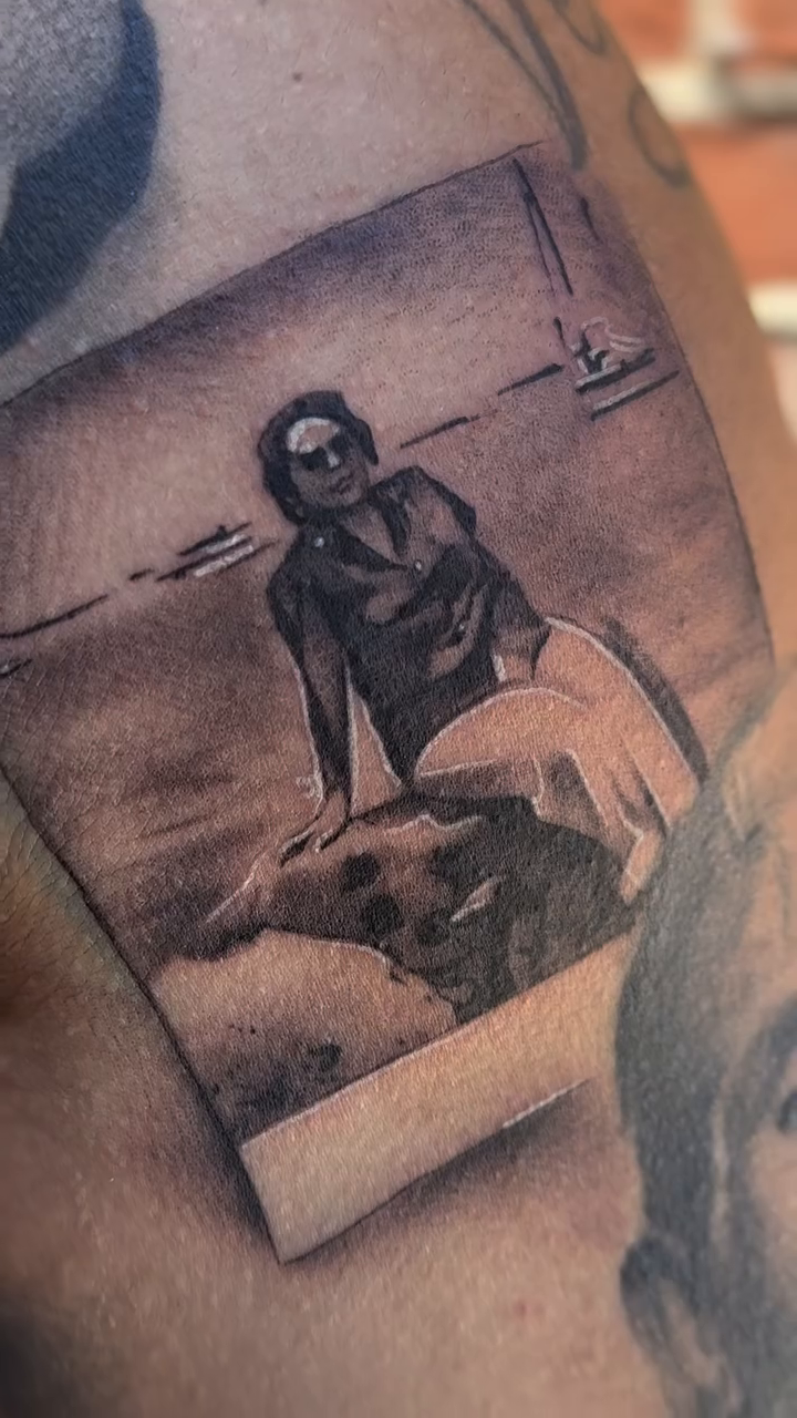 Tattoo by @inkedbyanangel_ — realism, black_and_grey