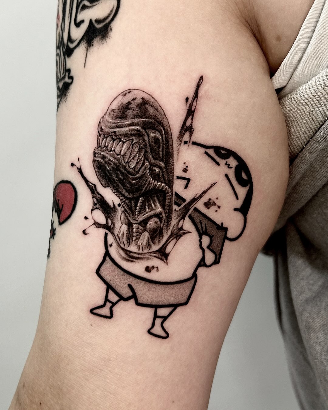 Tattoo by @sailor_solar_ — black_and_grey, realism