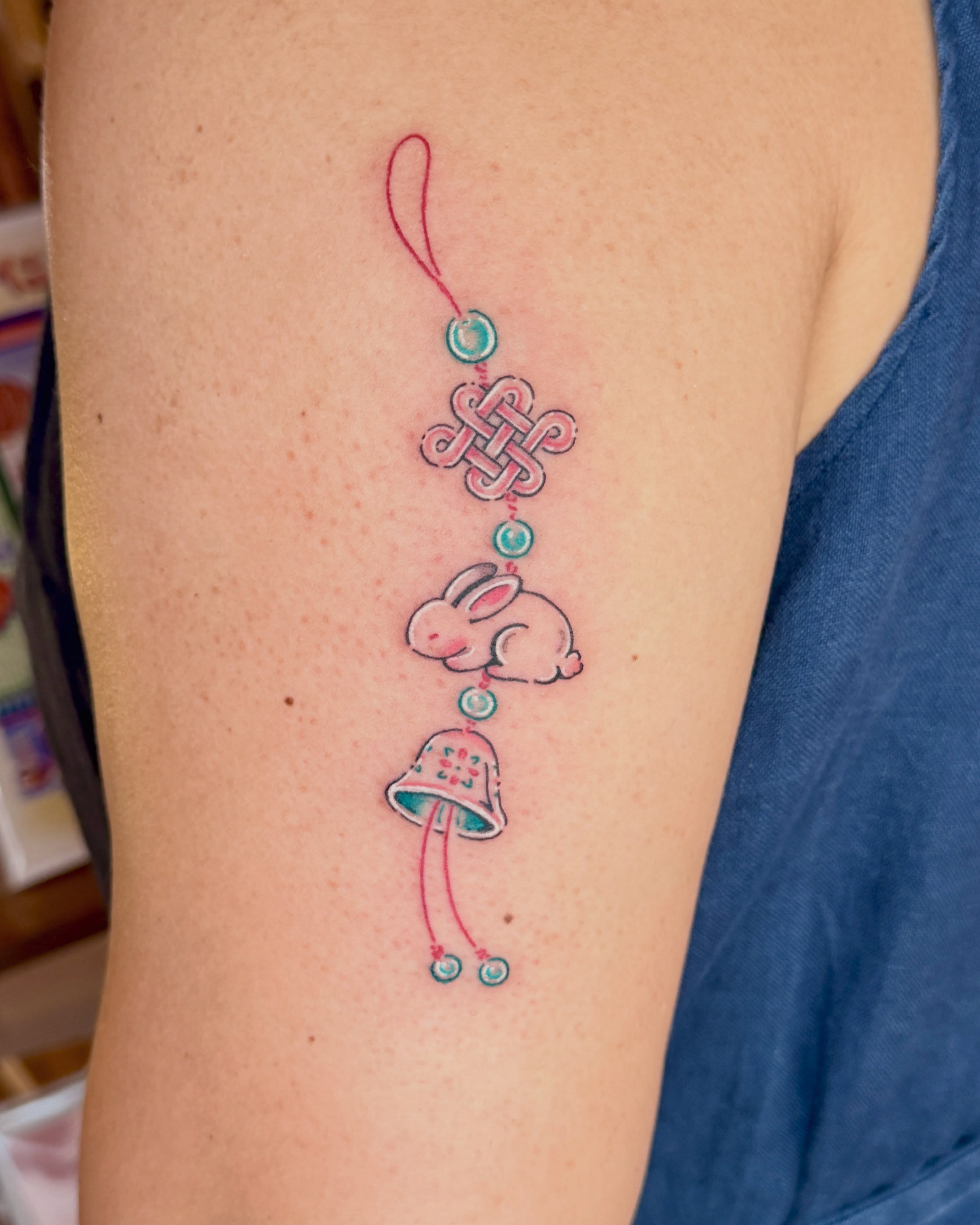 Tattoo by @chop_stick_n_poke — dotwork, geometric