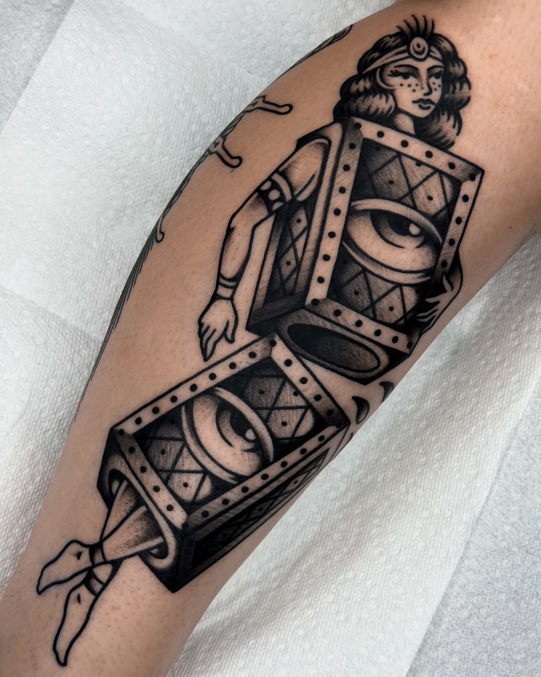 Tattoo by @diickiey — american_traditional, black_and_grey