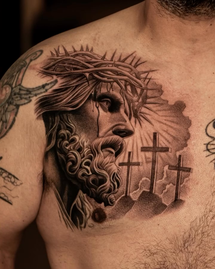 Tattoo by @johnpereztattoos — realism, black_and_grey