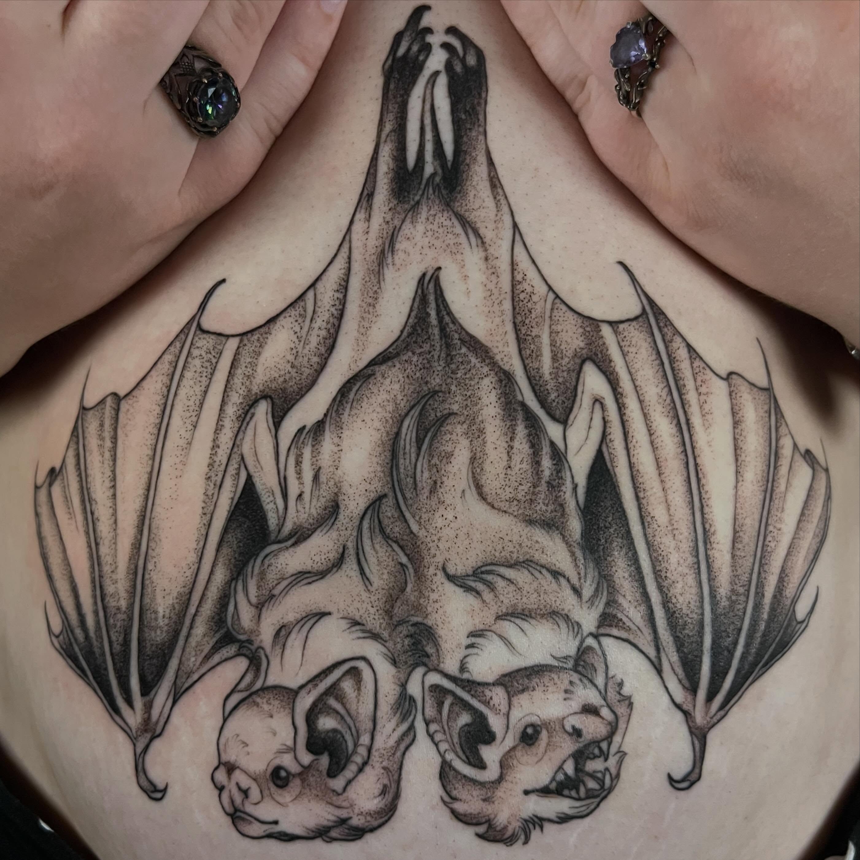 Tattoo by @cashewwws — dotwork, black_and_grey