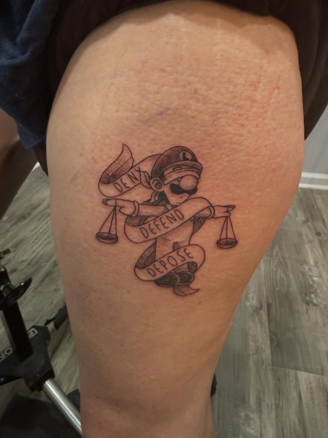 Tattoo by @honeysucktattoo — lettering_script, american_traditional
