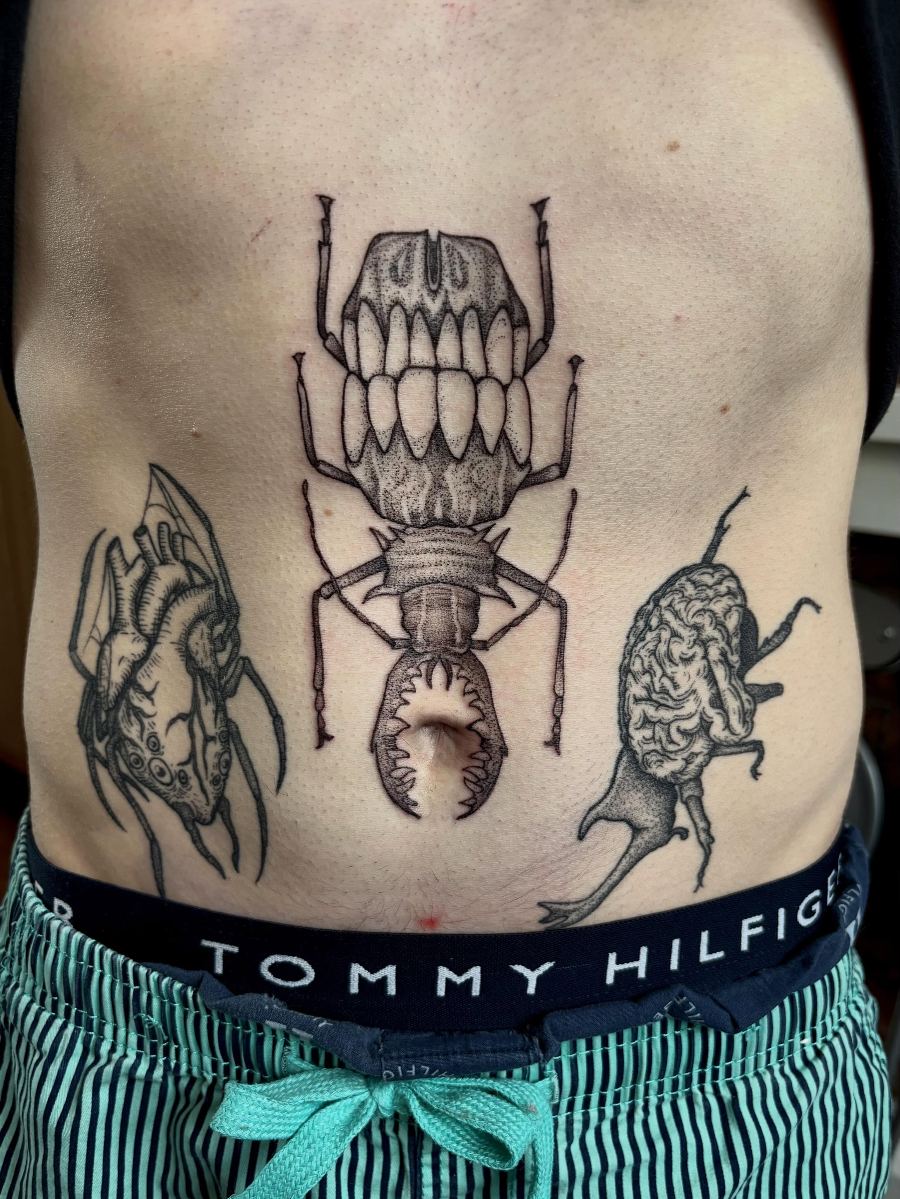 Tattoo by @softcorehorror — dotwork, realism