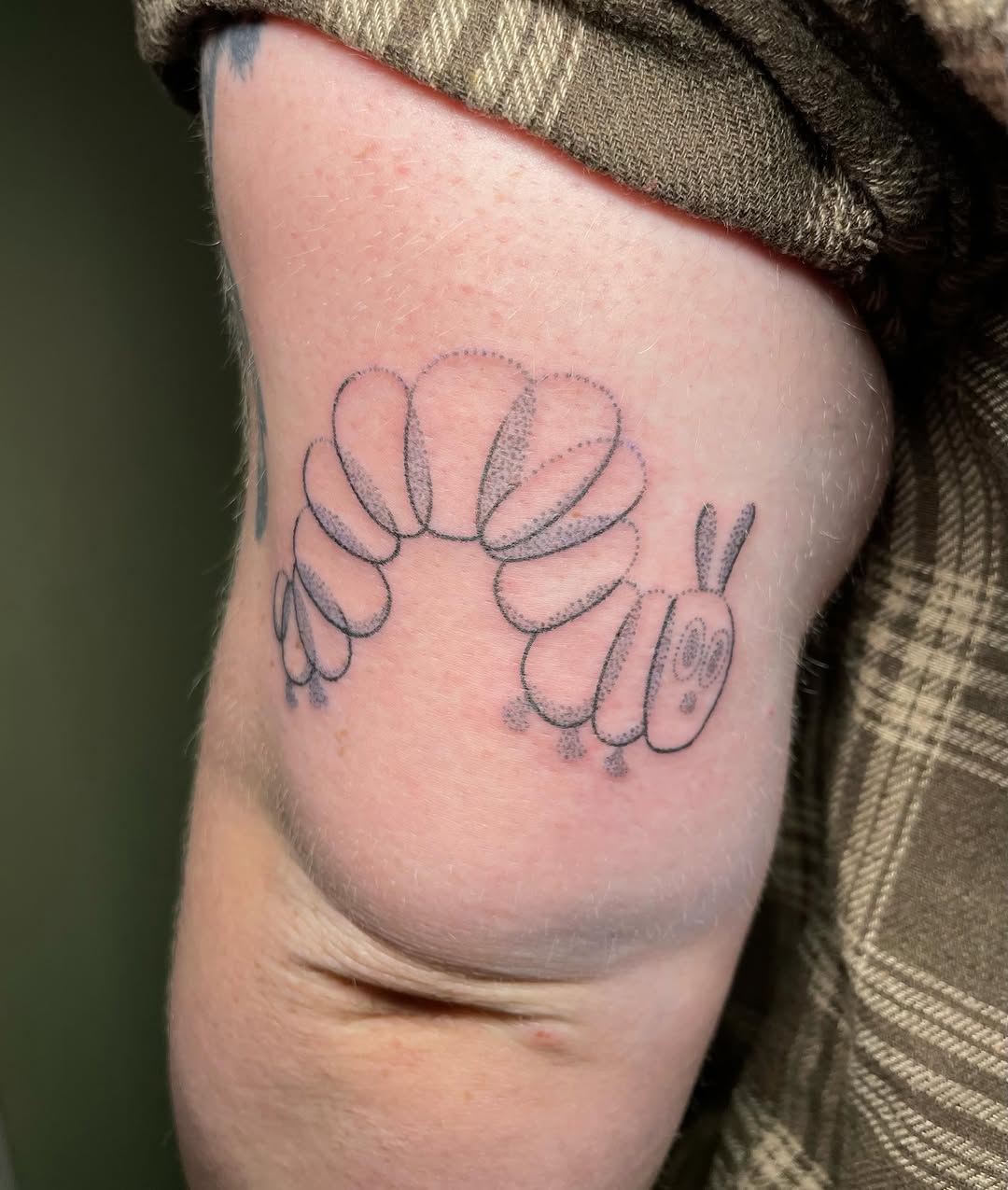 Tattoo by @mothmachine β dotwork, fine_line