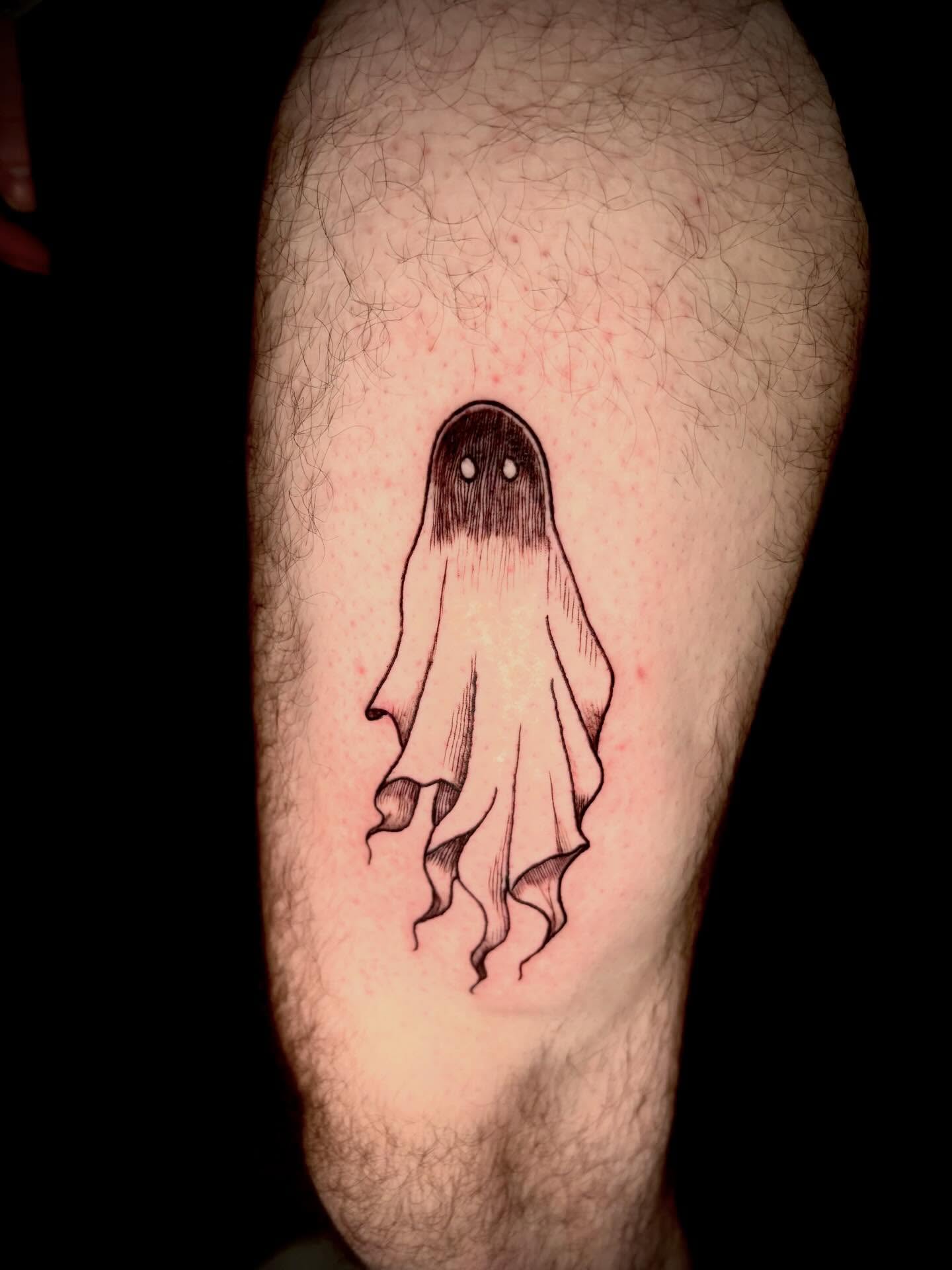 Tattoo by @inkcrediblenerd — black_and_grey