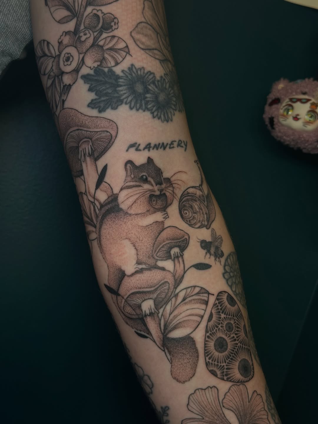Tattoo by @inkygremlin — black_and_grey, dotwork