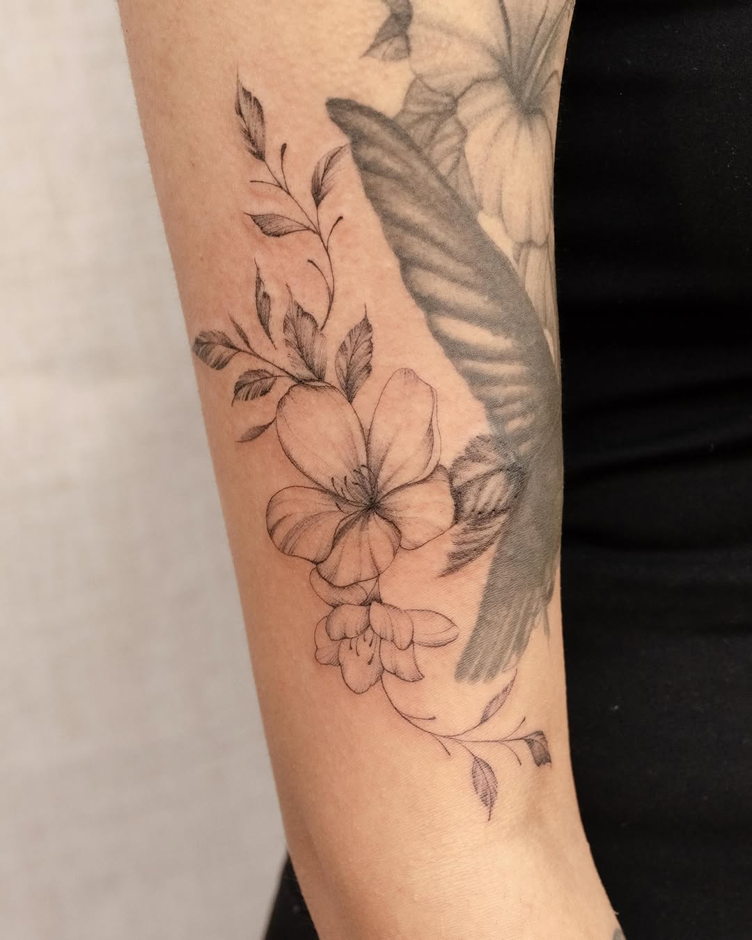 Tattoo by @koko.inker.houston — fine_line, black_and_grey