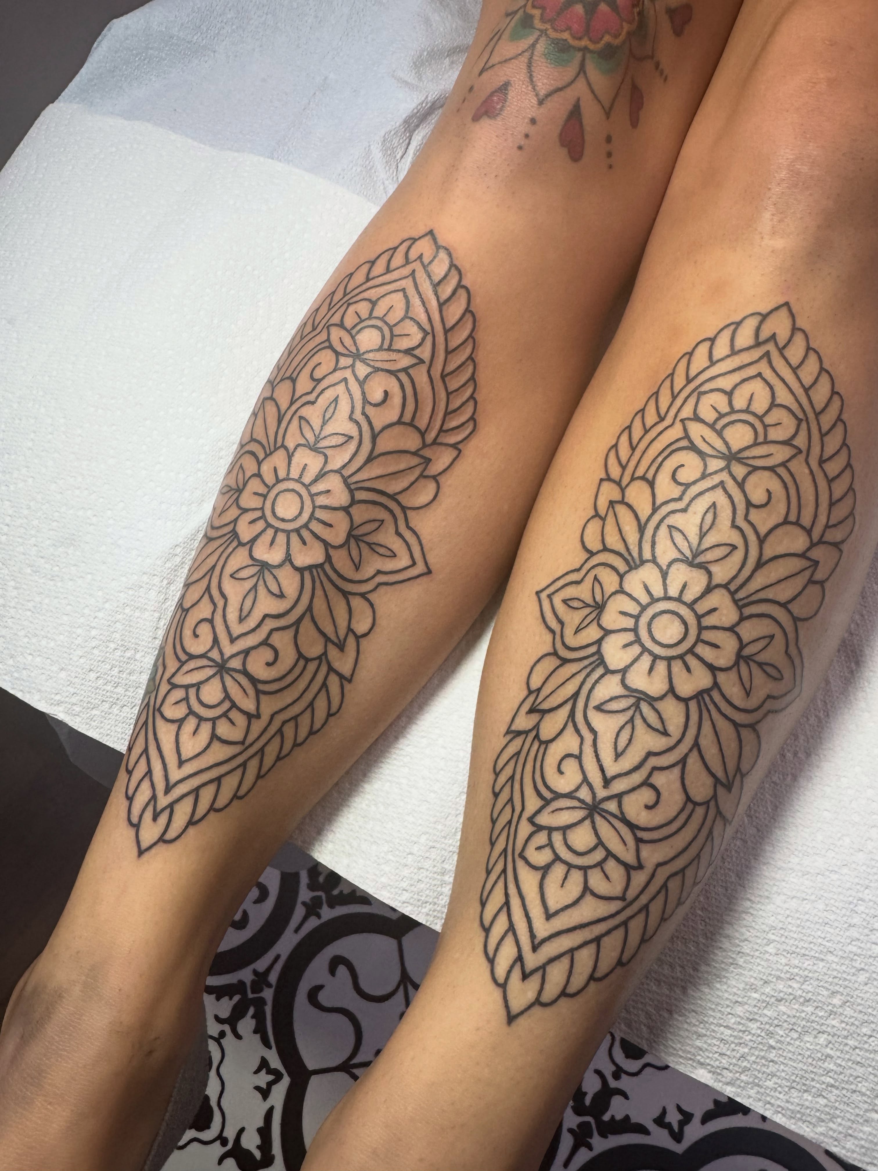 Floral mandala ornamental tattoo on the forearm by ️️️️️Hannah Smyle