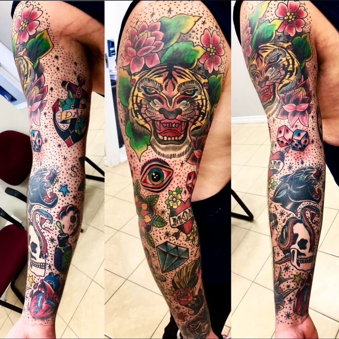 Tattoo by @rui_tattoo — american_traditional, dotwork