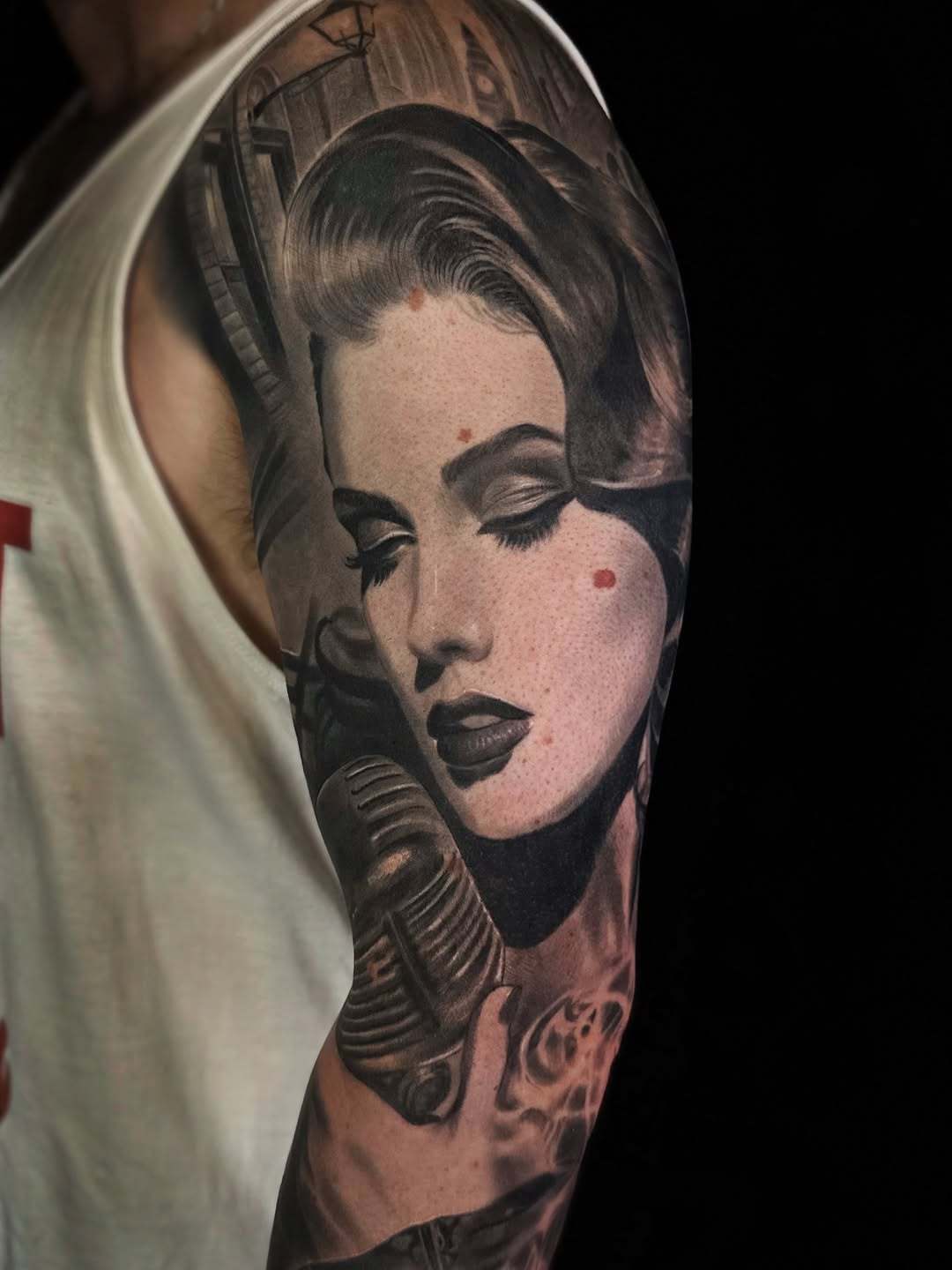 Tattoo by @gabpolflit_tattooartist — realism, black_and_grey