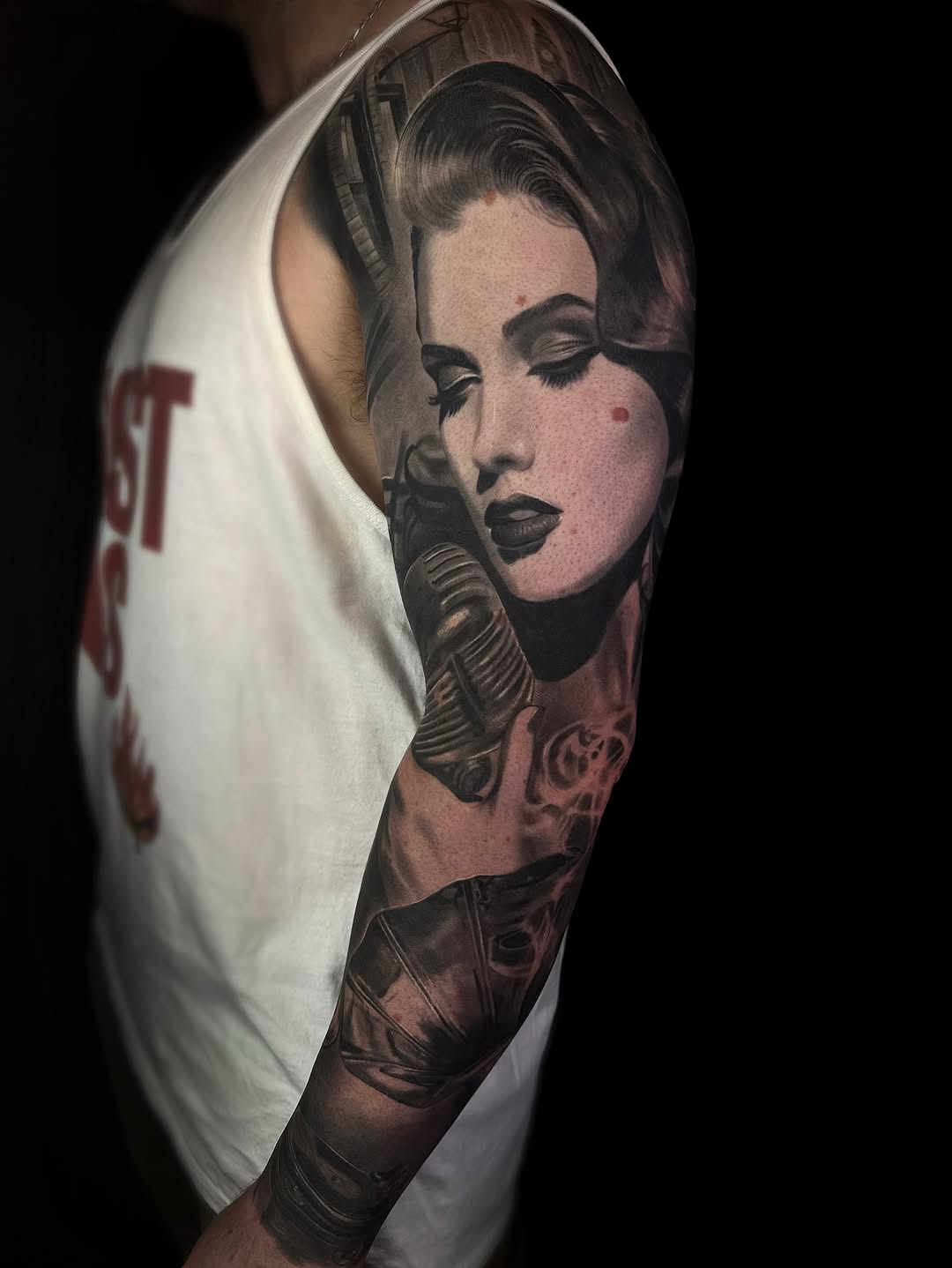 Tattoo by @gabpolflit_tattooartist — realism, black_and_grey
