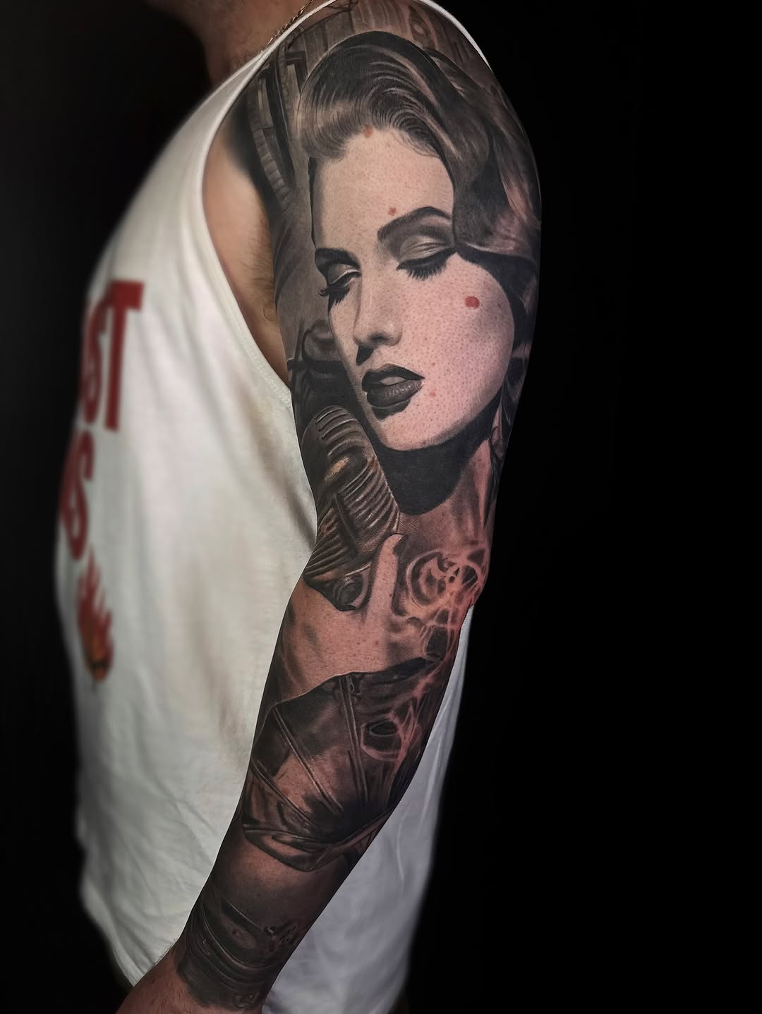 Tattoo by @gabpolflit_tattooartist — realism, black_and_grey