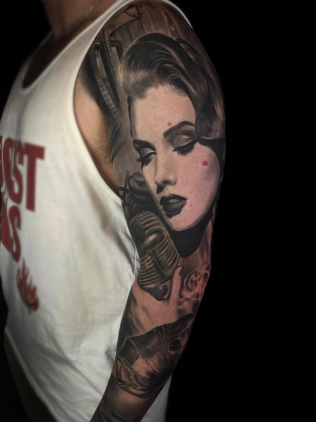Tattoo by @gabpolflit_tattooartist — realism, black_and_grey