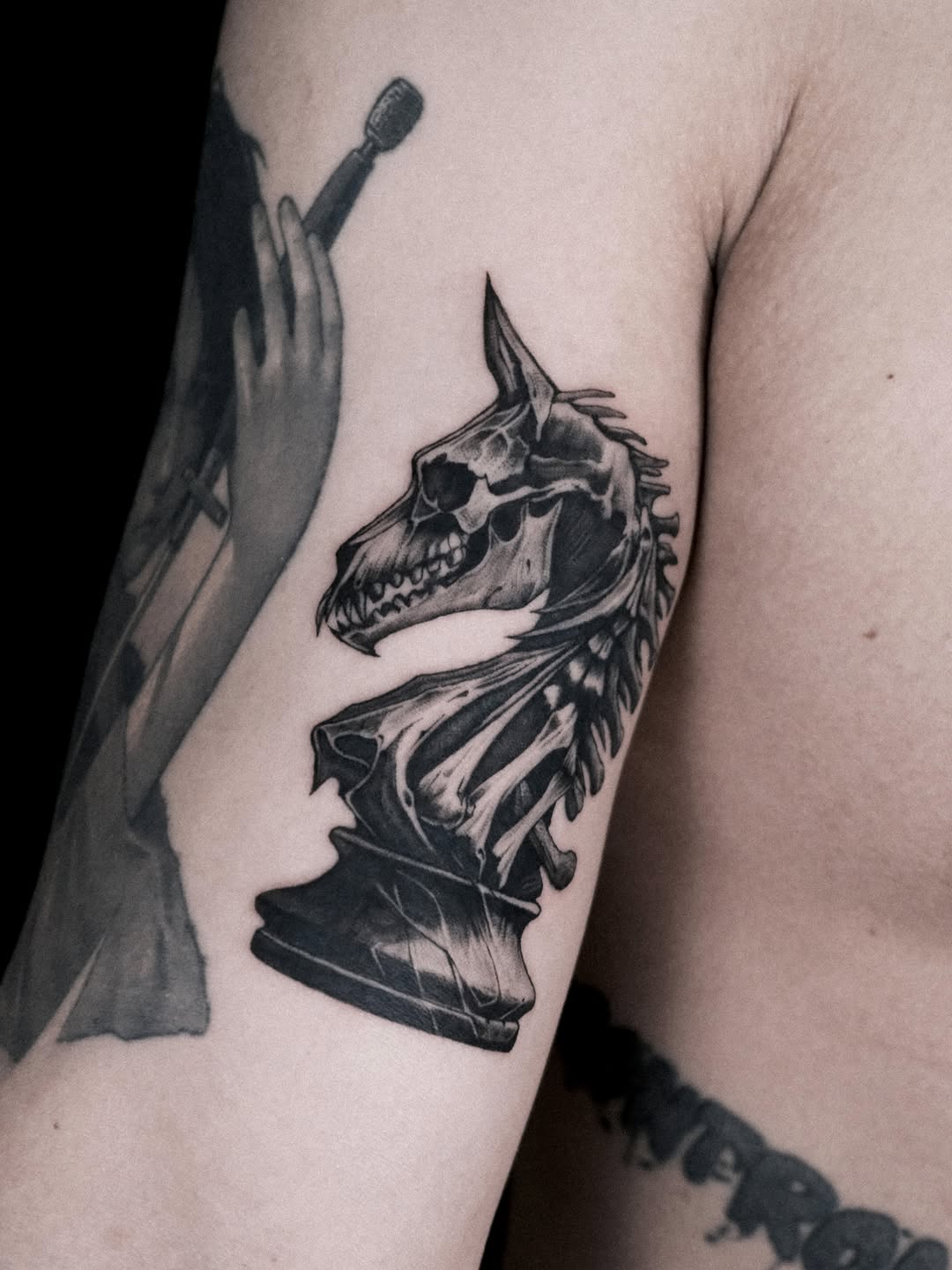 Tattoo by @melo_tatt — black_and_grey, realism