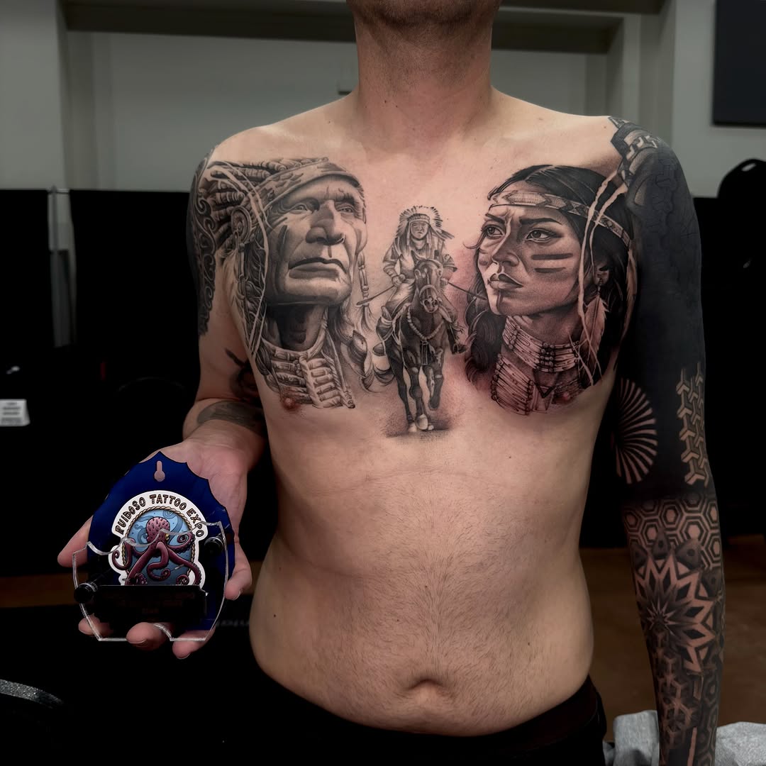 Tattoo by @joe.cruz_tattoos — realism, black_and_grey