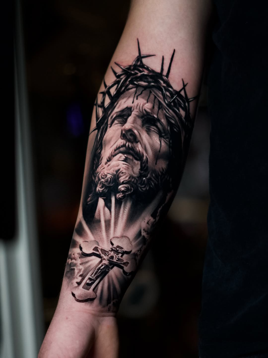 Realism tattoo on the forearm by Bailey Hancock