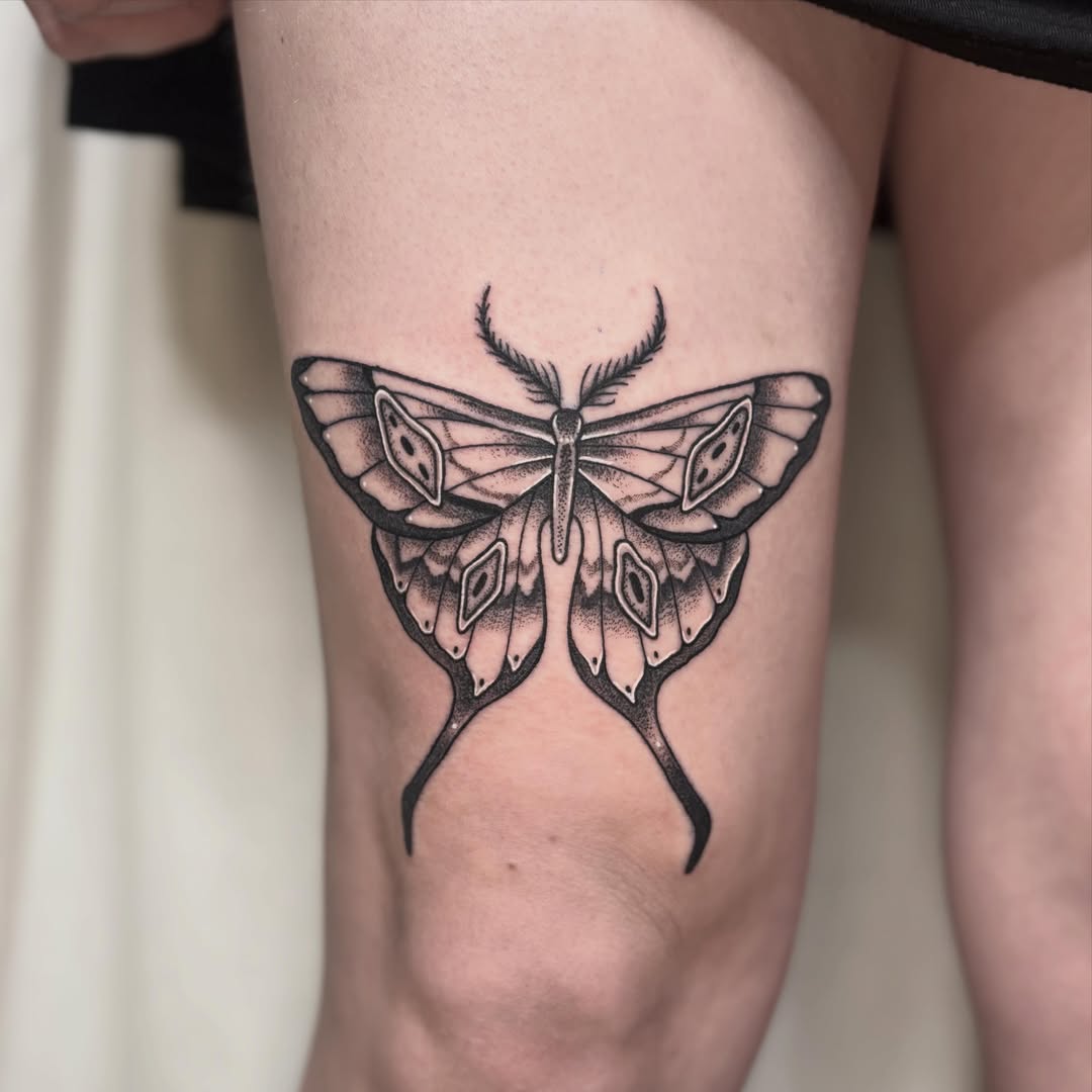 Tattoo by @threethornstattoo — dotwork, geometric