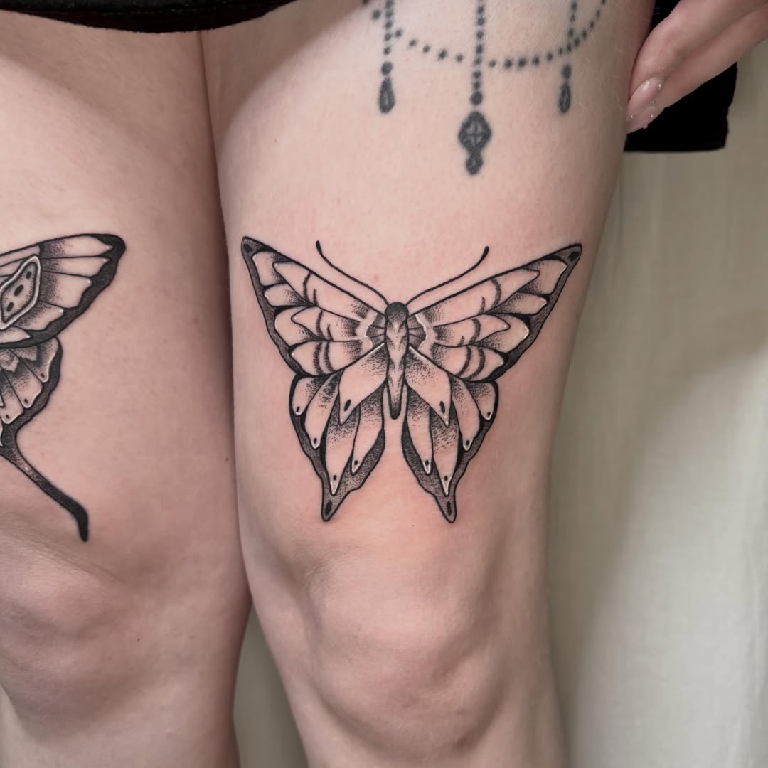 Tattoo by @threethornstattoo — dotwork