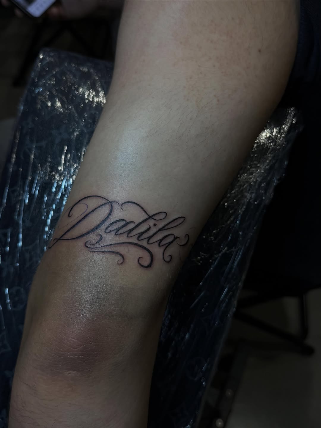 Tattoo by @smukonetattoos — lettering_script, fine_line