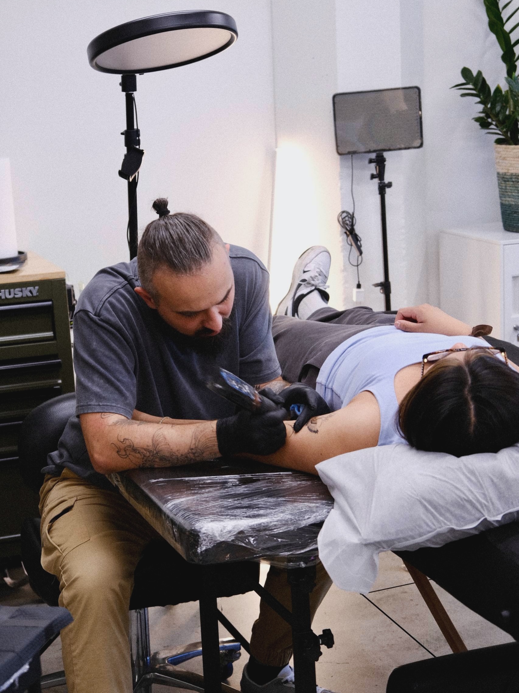 Arm tattoo American traditional tattoo on the upper arm by Anna