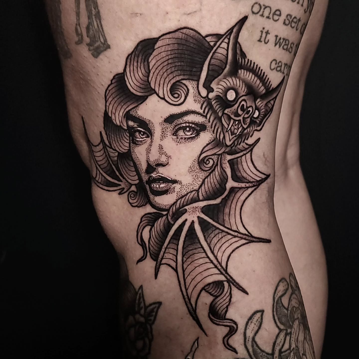 Tattoo by @alexanderstairstattoos — dotwork, realism