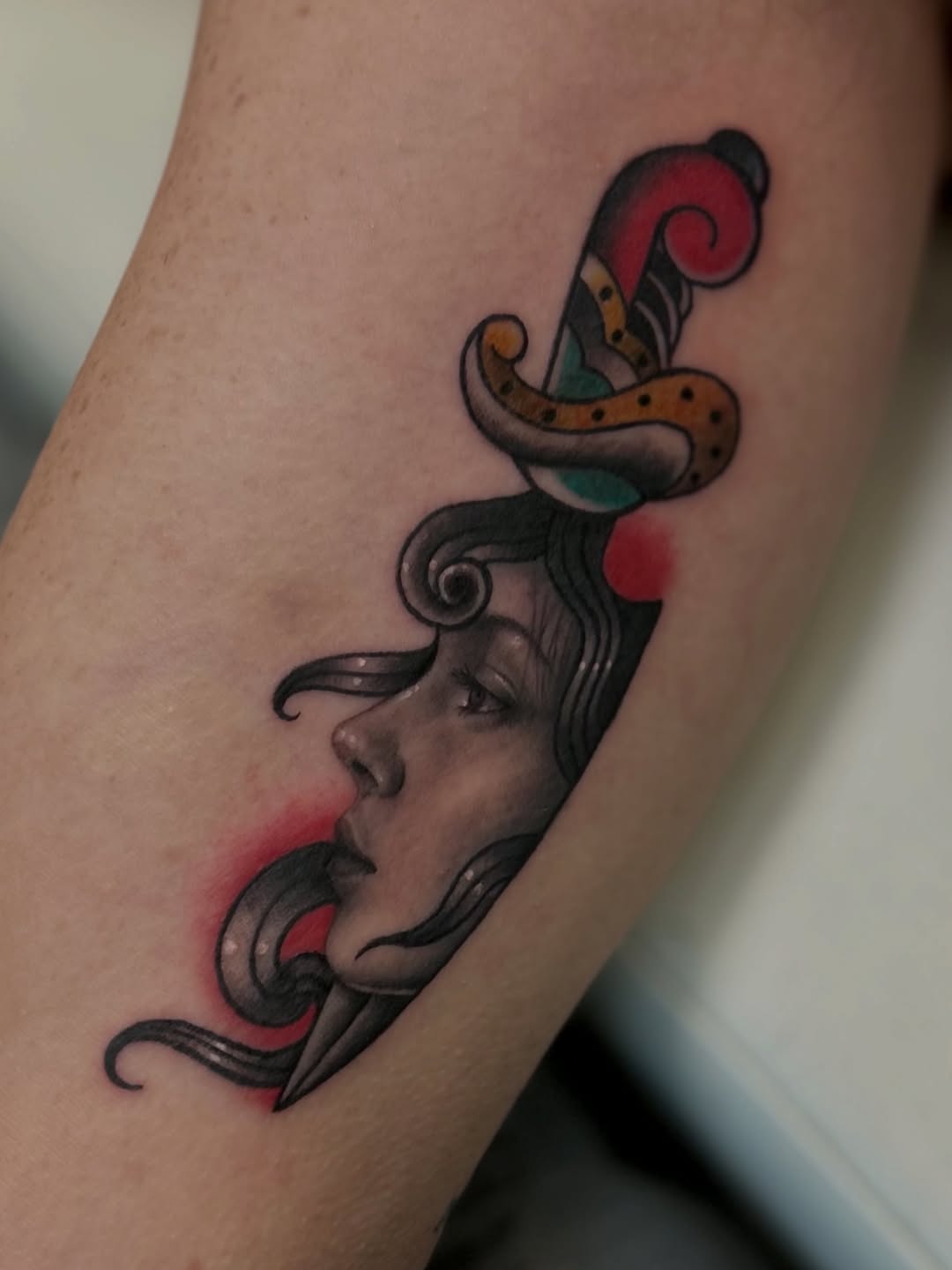 Tattoo by @jmartsart — american_traditional, realism