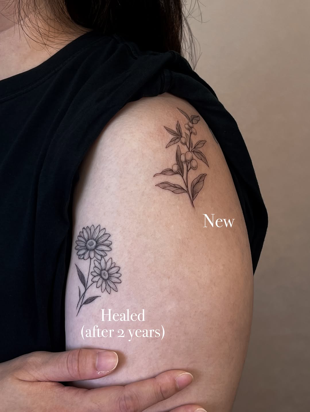 Tattoo by @tattooist_hyn — fine_line, black_and_grey